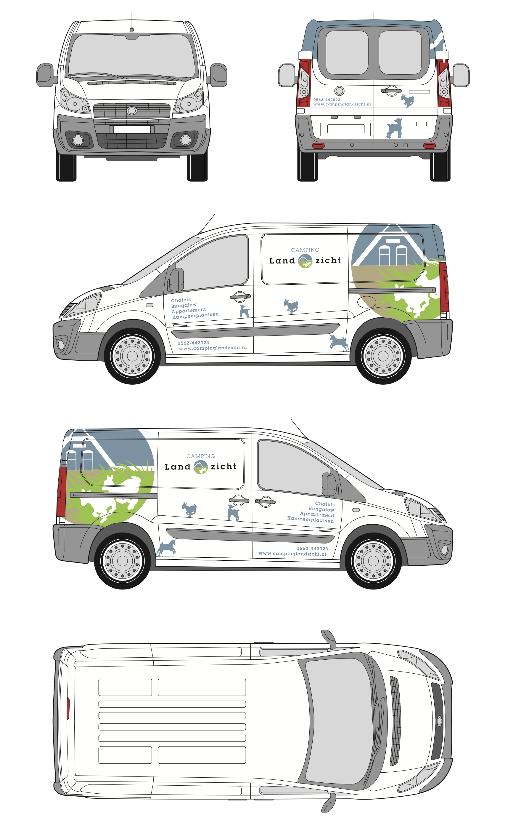 Car sticker design Camping Landzicht — image 1